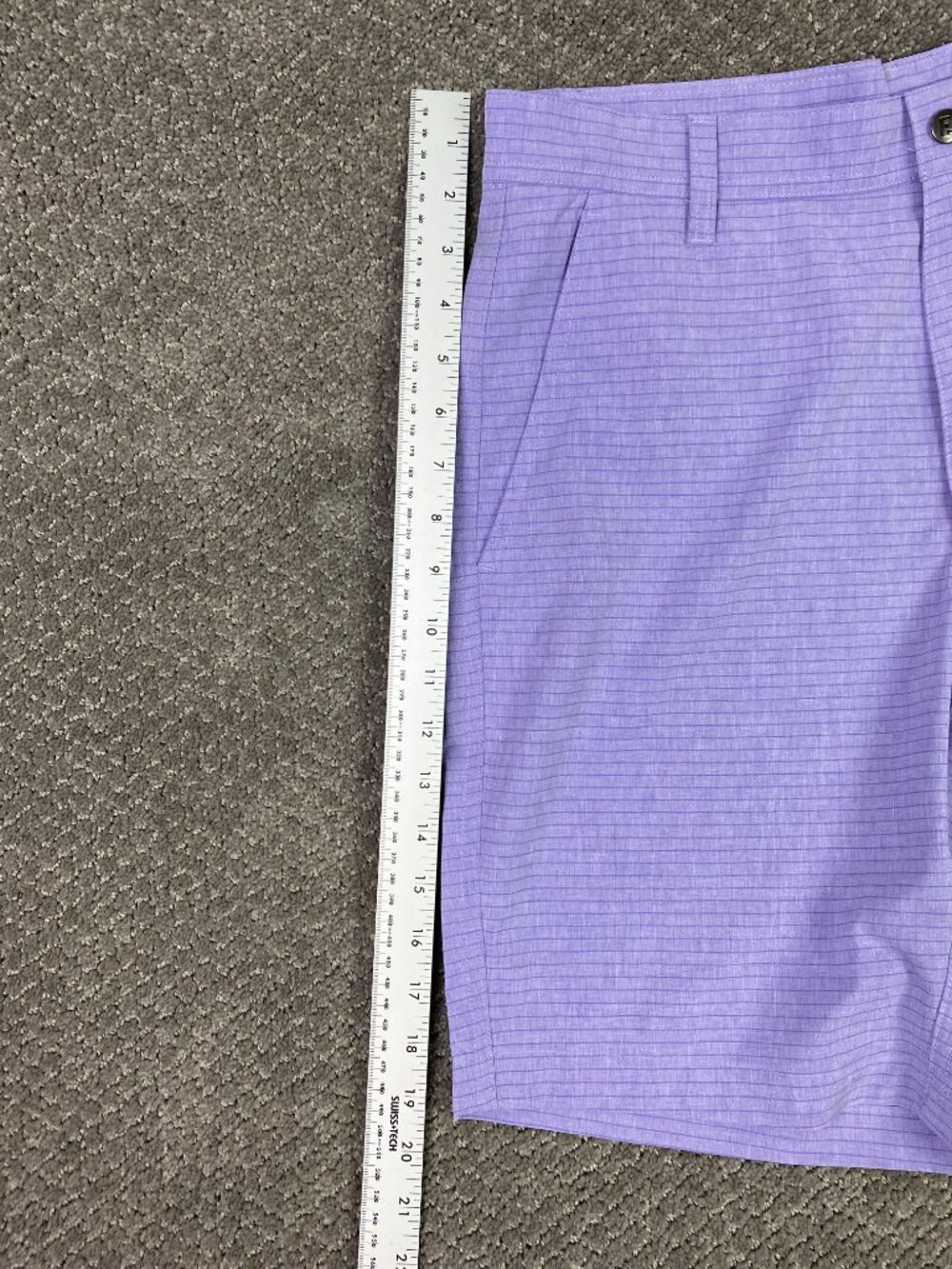 FootJoy Polo Shirt Mens 32 Lilac Lavender Purple Stripe Golf Performance Wear - Picture 9 of 11